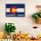 Crested Butte, Colorado - Colorado State Flag-Lantern Press-Framed Stretched Canvas displayed on a wall