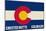 Crested Butte, Colorado - Colorado State Flag-Lantern Press-Mounted Art Print