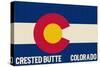 Crested Butte, Colorado - Colorado State Flag-Lantern Press-Stretched Canvas