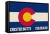 Crested Butte, Colorado - Colorado State Flag-Lantern Press-Framed Stretched Canvas