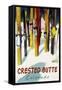 Crested Butte, Colorado - Colorful Skis-Lantern Press-Framed Stretched Canvas