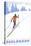 Crested Butte, Colorado - Cross Country Skier-Lantern Press-Stretched Canvas