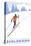 Crested Butte, Colorado - Cross Country Skier-Lantern Press-Stretched Canvas