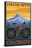 Crested Butte, Colorado - Mountain Bike Scene-Lantern Press-Stretched Canvas