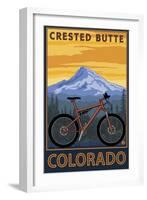 Crested Butte, Colorado - Mountain Bike Scene-Lantern Press-Framed Art Print