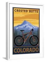 Crested Butte, Colorado - Mountain Bike Scene-Lantern Press-Framed Art Print