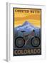 Crested Butte, Colorado - Mountain Bike Scene-Lantern Press-Framed Art Print