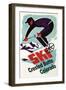 Crested Butte, Colorado - Retro Skier-Lantern Press-Framed Art Print