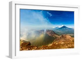 Cresting the peak of Pacaya Volcano in Guatemala City, Guatemala, Central America-Laura Grier-Framed Photographic Print