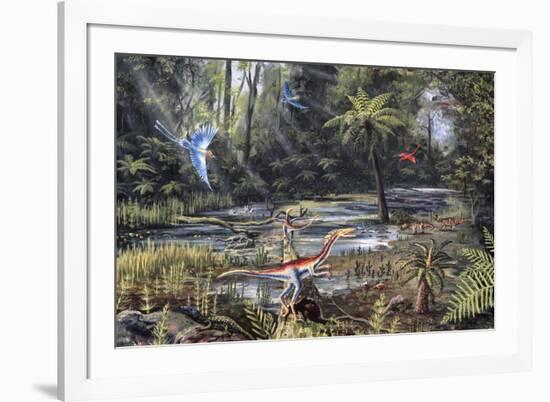 Cretaceous Life, Artwork-Richard Bizley-Framed Photographic Print