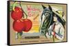 Crete Label "Apple"-Kerne Erickson-Framed Stretched Canvas