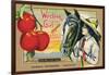 Crete Label "Apple"-Kerne Erickson-Framed Art Print