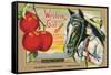 Crete Label "Apple"-Kerne Erickson-Framed Stretched Canvas