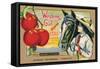 Crete Label "Apple"-Kerne Erickson-Framed Stretched Canvas