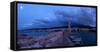 Crete, Rethimnon, Venetian Harbour, Evening Panorama, Moon-Catharina Lux-Framed Stretched Canvas