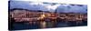 Crete, Rethimnon, Venetian Harbour, Evening Panorama-Catharina Lux-Stretched Canvas