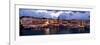 Crete, Rethimnon, Venetian Harbour, Evening Panorama-Catharina Lux-Framed Photographic Print