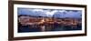 Crete, Rethimnon, Venetian Harbour, Evening Panorama-Catharina Lux-Framed Photographic Print