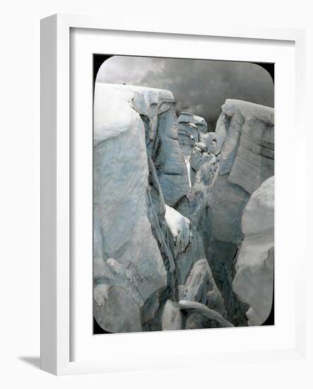 Crevasse at Mt. Tacoma, 1912-Ashael Curtis-Framed Giclee Print