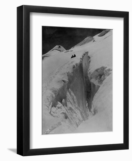 Crevasse on Mount Baker, Circa 1907-Asahel Curtis-Framed Premium Giclee Print