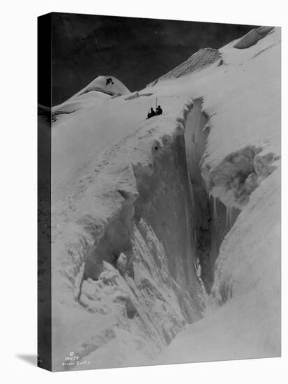 Crevasse on Mount Baker, Circa 1907-Asahel Curtis-Stretched Canvas