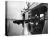 Crew Chief Lance Cpl. James C. Farley Manning Helicopter Machine Gun of Yankee Papa 13-Larry Burrows-Stretched Canvas