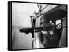 Crew Chief Lance Cpl. James C. Farley Manning Helicopter Machine Gun of Yankee Papa 13-Larry Burrows-Framed Stretched Canvas