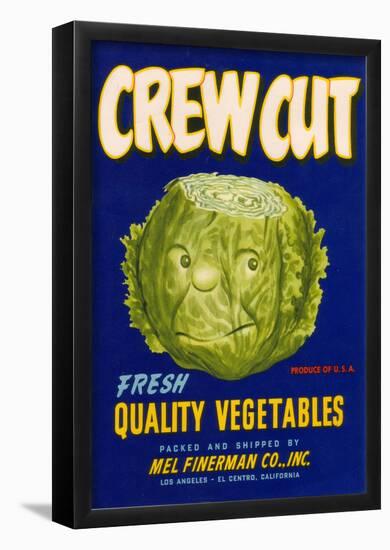 Crew Cut Lettuce Label - El Centro, CA-null-Framed Poster