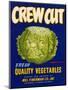 Crew Cut Lettuce Label - El Centro, CA-Lantern Press-Mounted Art Print