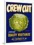 Crew Cut Lettuce Label - El Centro, CA-Lantern Press-Framed Art Print