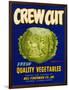 Crew Cut Lettuce Label - El Centro, CA-Lantern Press-Framed Art Print