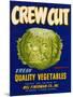 Crew Cut Lettuce Label - El Centro, CA-Lantern Press-Mounted Art Print