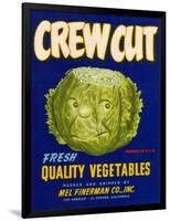 Crew Cut Lettuce Label - El Centro, CA-Lantern Press-Framed Art Print