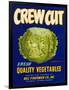 Crew Cut Lettuce Label - El Centro, CA-Lantern Press-Framed Art Print