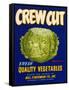 Crew Cut Lettuce Label - El Centro, CA-Lantern Press-Framed Stretched Canvas