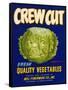 Crew Cut Lettuce Label - El Centro, CA-Lantern Press-Framed Stretched Canvas