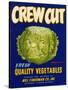 Crew Cut Lettuce Label - El Centro, CA-Lantern Press-Stretched Canvas