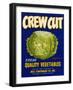 Crew Cut Lettuce Label - El Centro, CA-Lantern Press-Framed Art Print