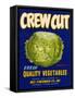 Crew Cut Lettuce Label - El Centro, CA-Lantern Press-Framed Stretched Canvas