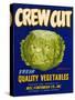 Crew Cut Lettuce Label - El Centro, CA-Lantern Press-Stretched Canvas