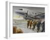 Crew Hand Starting the Port Engine of the Dc-3 Bluebonnet Belle-null-Framed Art Print