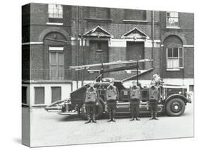 Crew in Breathing Apparatus, London Fire Brigade Headquarters, London, 1934-null-Stretched Canvas