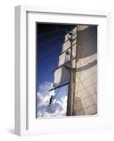 Crew Member Climbing Mast of the Star Clipper, Caribbean-Dave Bartruff-Framed Photographic Print