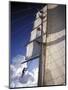 Crew Member Climbing Mast of the Star Clipper, Caribbean-Dave Bartruff-Mounted Photographic Print