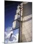 Crew Member Climbing Mast of the Star Clipper, Caribbean-Dave Bartruff-Mounted Photographic Print