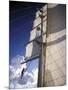 Crew Member Climbing Mast of the Star Clipper, Caribbean-Dave Bartruff-Mounted Photographic Print