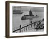 Crew Members Arriving on Nautilus Submarine after their Unpreceedented Voyage Beneath Polar Icecap-null-Framed Photographic Print