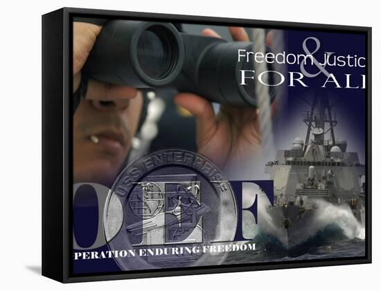 Crew Members Involved in Operation Enduring Freedom-Stocktrek Images-Framed Stretched Canvas