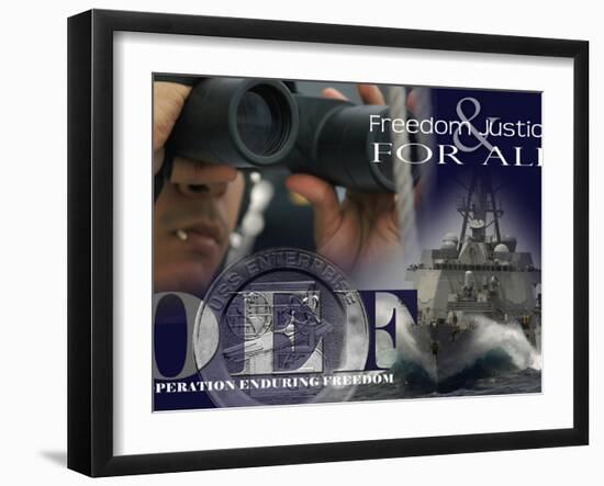 Crew Members Involved in Operation Enduring Freedom-Stocktrek Images-Framed Photographic Print