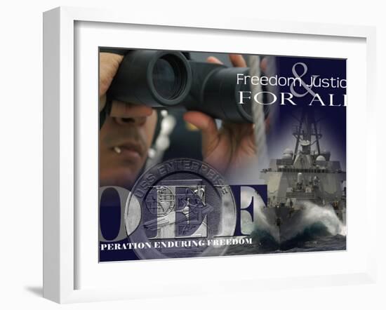 Crew Members Involved in Operation Enduring Freedom-Stocktrek Images-Framed Photographic Print